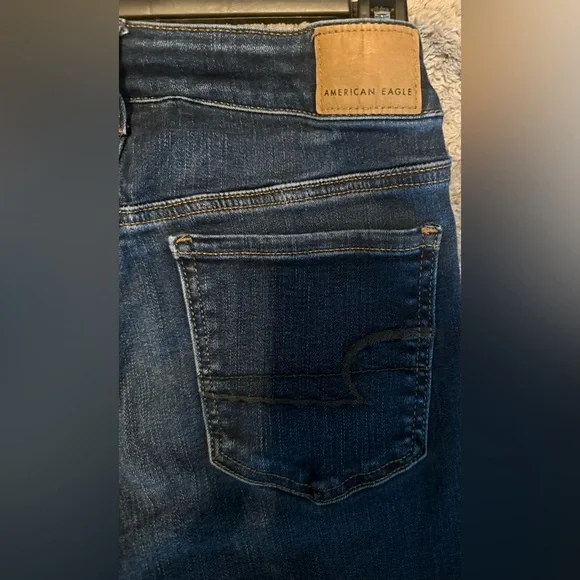 American Eagle Super Stretch Jegging Dark Wash Denim Jeans Women’s Size 6 Long - Picture 5 of 5